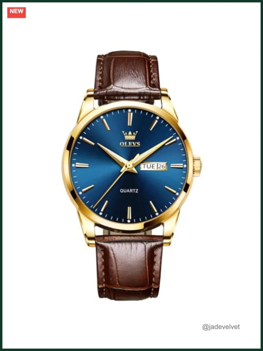 Men's Casual Leather Watch Minimalist Analog Quartz Wristwatch